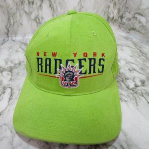 NY Rangers Snap Back Cap, Starter Hat, Lime Green